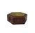 1980s Oriental Hexagonal Red Color Mythical Figure Drawing Accent Box For Sale - Image 5 of 7