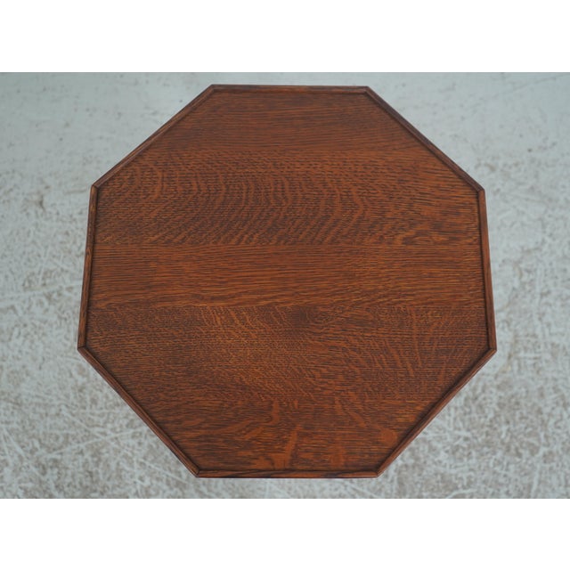 Mission Stickley Mission Oak Octagonal End Table For Sale - Image 3 of 12