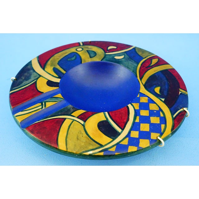 Large Vintage Terracotta Ashtray with Abstract Decoration, 1930s For Sale - Image 17 of 18