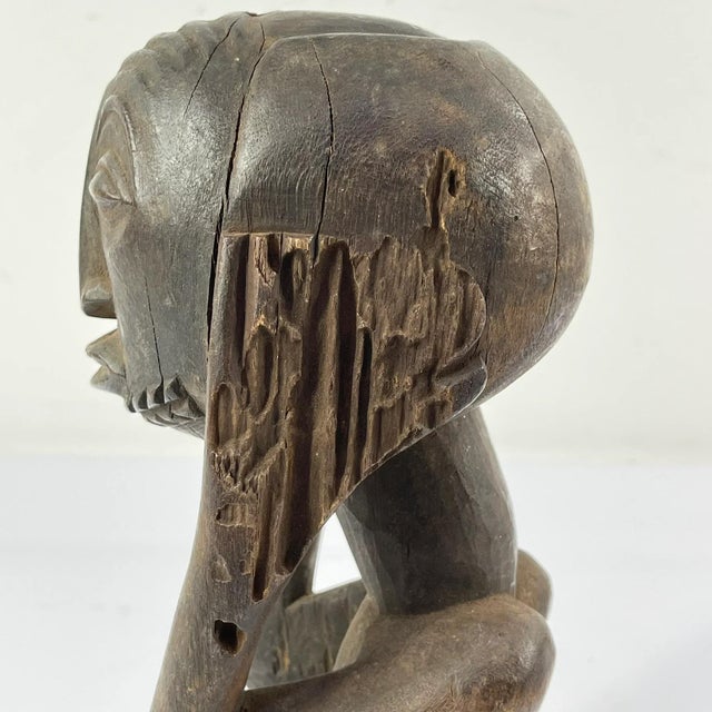 Wood Early 20th Century Luba Sitting Kasube Power Figure For Sale - Image 7 of 9