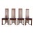 Frank Lloyd Wright Style Arts & Crafts High Back Dining Chairs, Set of Four For Sale