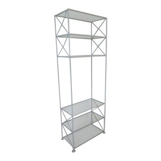 Russell Woodard Iron and Glass Etagere or Bookcase For Sale