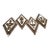Homco 1971 Hollywood Regency Diamond Wall Plaques, Gold, Set of 4 For Sale