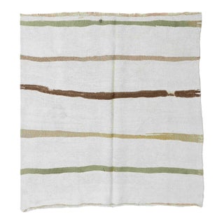 Small Vintage Hemp Kilim Rug - 4`2" X 4`8" For Sale