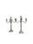Mid-Century Modern Large Empire Silverplated Brass Five-Arm Candelabras, 1940s, Set of 2 For Sale - Image 3 of 14