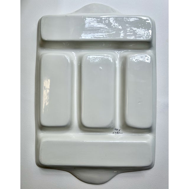 Mid 20th Century Italian Modern Hand Painted Handled Art Pottery Tray For Sale - Image 17 of 18