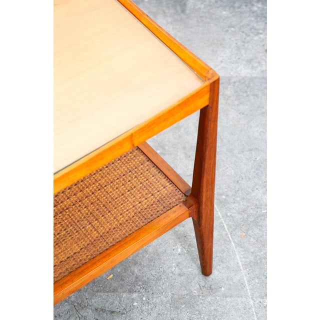 Mid Century Modern Side End Table Walnut Heritage Henredon Vintage MCM Rectangle For Sale - Image 9 of 12