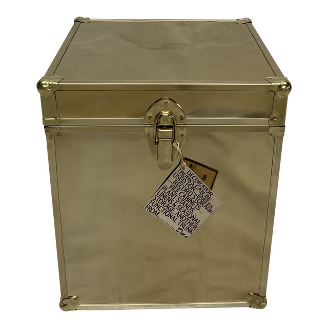 1970s Brass Riveted Trunk Chairish