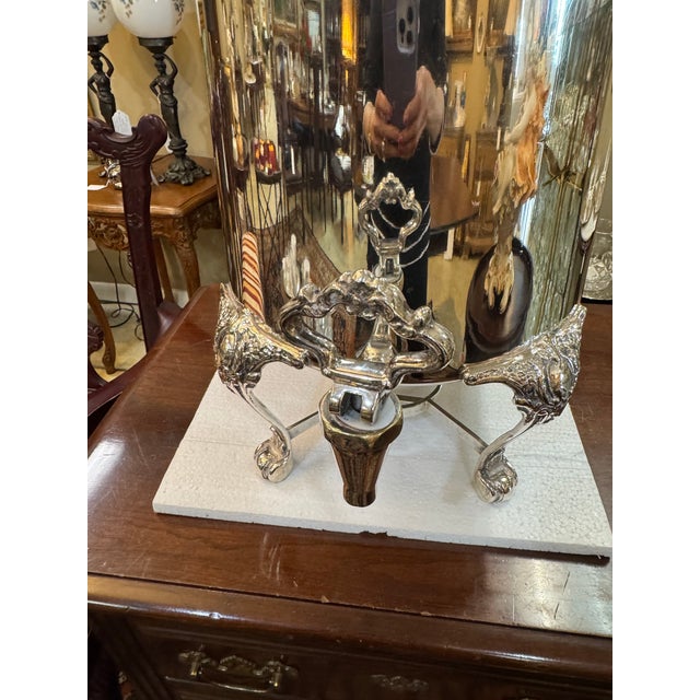 Mid 20th Century Vintage Silverplated Catering Coffee Urn With Lion Feet, Made in France For Sale - Image 5 of 14
