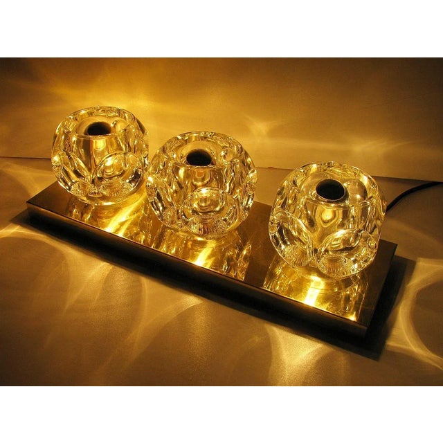 Vintage Brass and Glass Sconce from Peill & Putzler, 1970s For Sale - Image 13 of 16