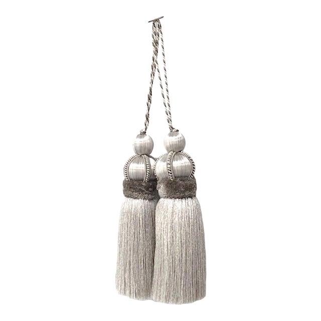 2020s Key Tassel in Silver Color With Velvet Detail For Sale - Image 5 of 14