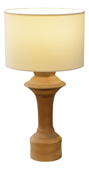 Vintage Oak Table Lamp, 1950s