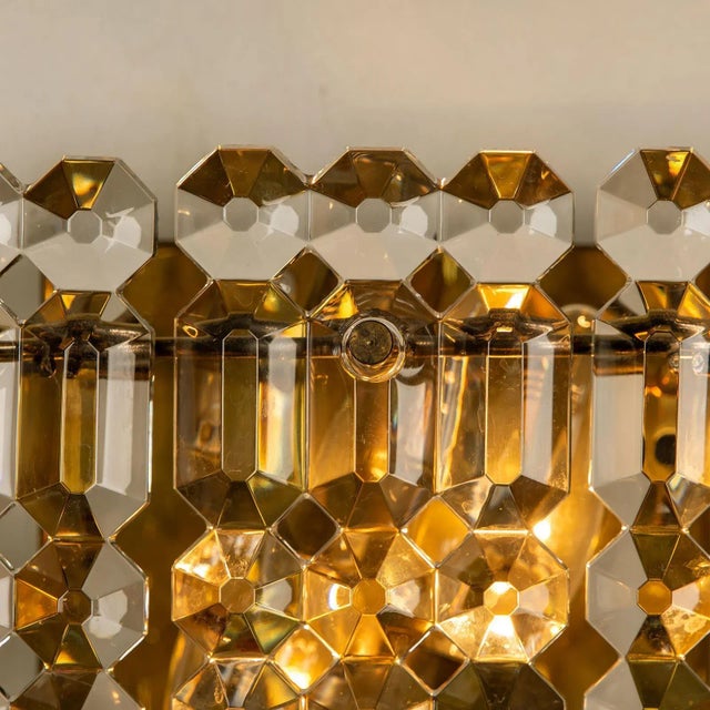 Gilt Brass, Metal and Crystal Glass Sconce from Kinkeldey, 1970s For Sale - Image 9 of 15