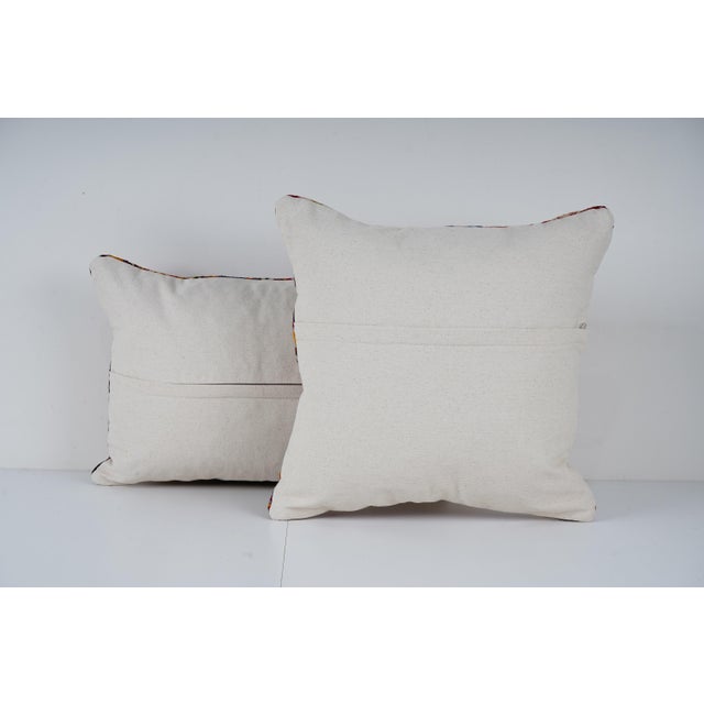 Striped Wool Cushion Cover - A Pair For Sale - Image 4 of 4