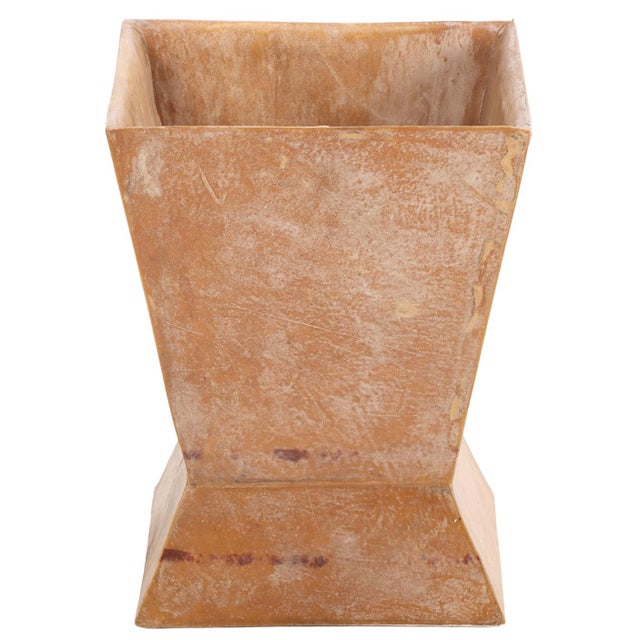 Jean-Michel Frank Parchment Covered Waste Basket in the Manner of Jean-Michel Frank For Sale - Image 4 of 6