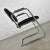 Mid-Century Modern Vintage Modern Black & Chrome Cantilever Chair by United Chair Co Style of Steelcase For Sale - Image 3 of 13