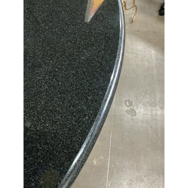 Knoll Black Granite Table For Sale In Dallas - Image 6 of 7