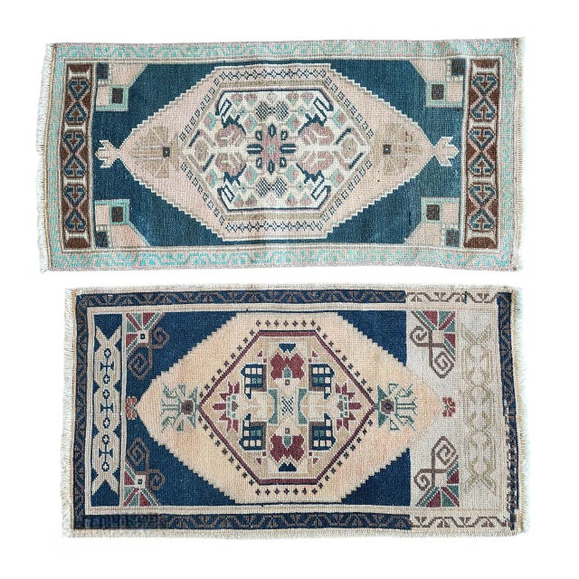 1970s Turkish Small Rug - Set of Two For Sale - Image 5 of 10