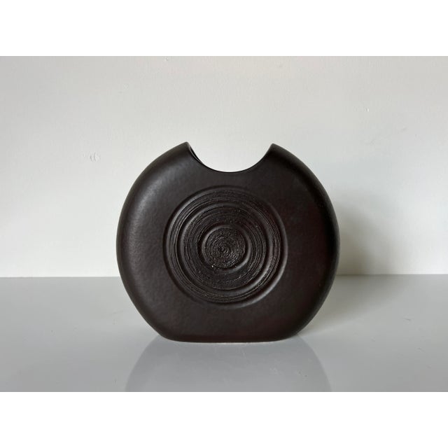 Vintage Italian Brown Matte Glaze Decorative Vase/ Sold For Sale - Image 10 of 12