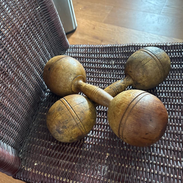 Victorian Wooden Dumbbells that look fantastic as decor. You can put them on your coffee table and people won't be able to...