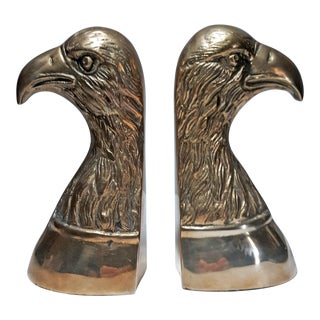 Vintage Brass Eagle Bookends - a Pair For Sale