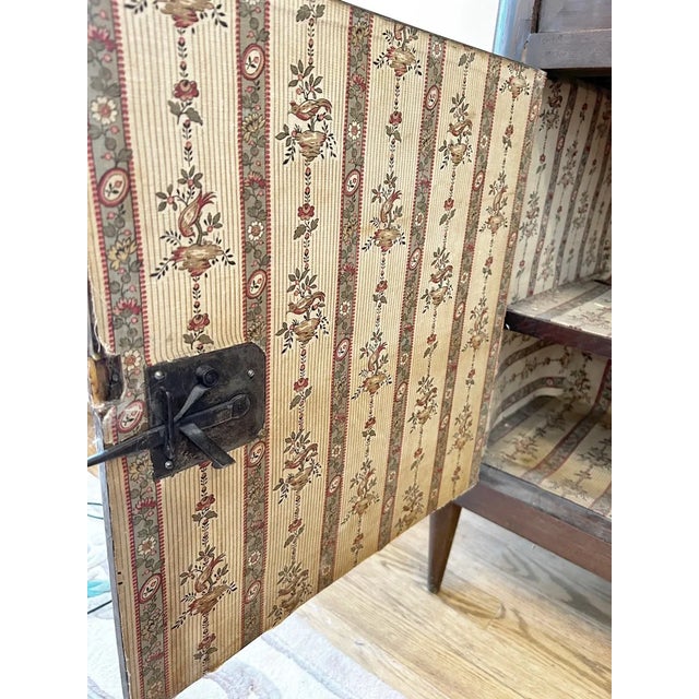 Wood Late 19th Century French Louis XVI Style Secretary Desk With Cabinet Storage For Sale - Image 7 of 13