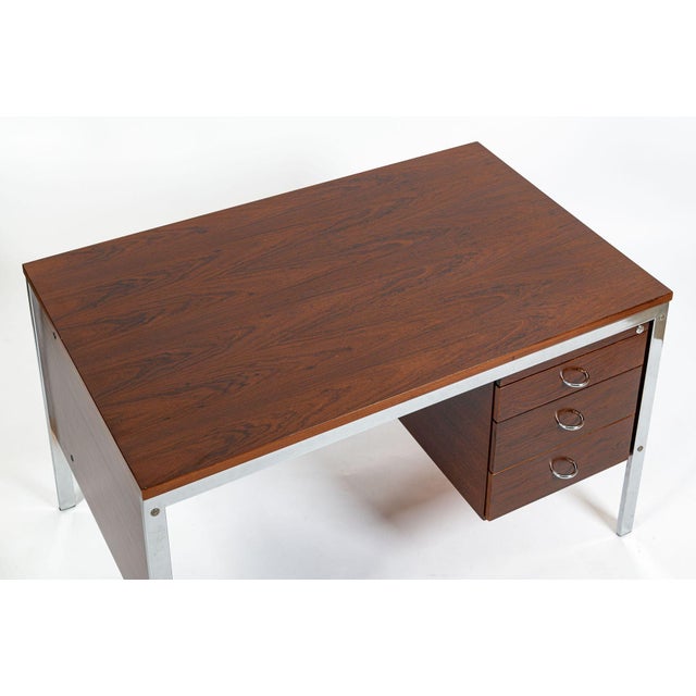 Mid Century Modern Rosewood Writing Desk by Jean Gillon for Italma, Made in Brazil For Sale - Image 9 of 18