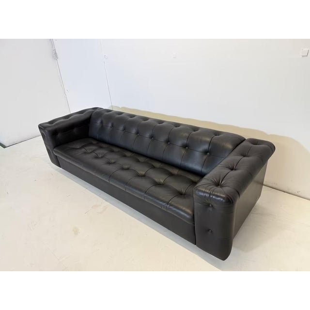 Mid-Century Modern Leather RH-306 Sofa attributed to Robert Haussmann for de Sede For Sale - Image 3 of 18