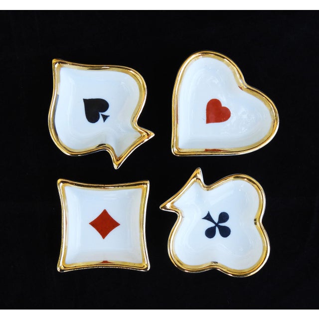 French Porcelain Playing Card Themed Ashtrays, Limoges, 1960s, Set of 4 For Sale - Image 12 of 12