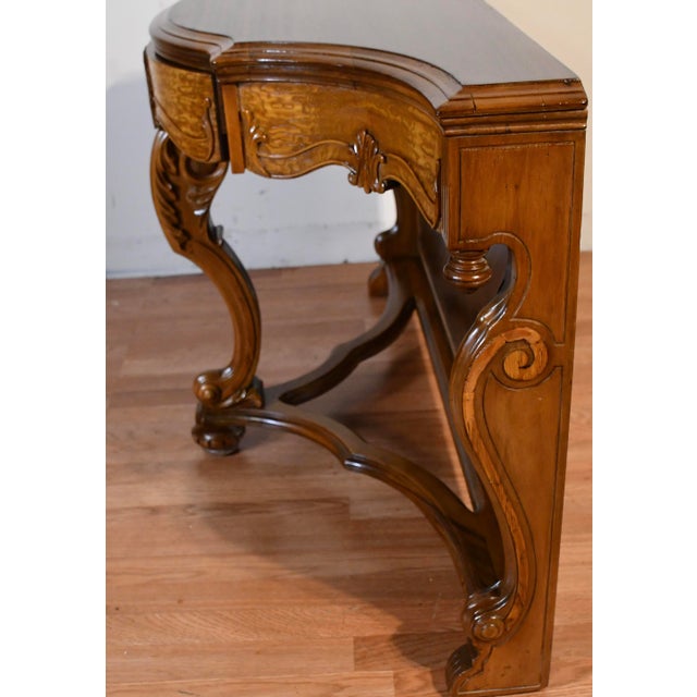 1890s Antique Victorian Rosewood & Oak Console Table and Mirror Set For Sale - Image 14 of 18