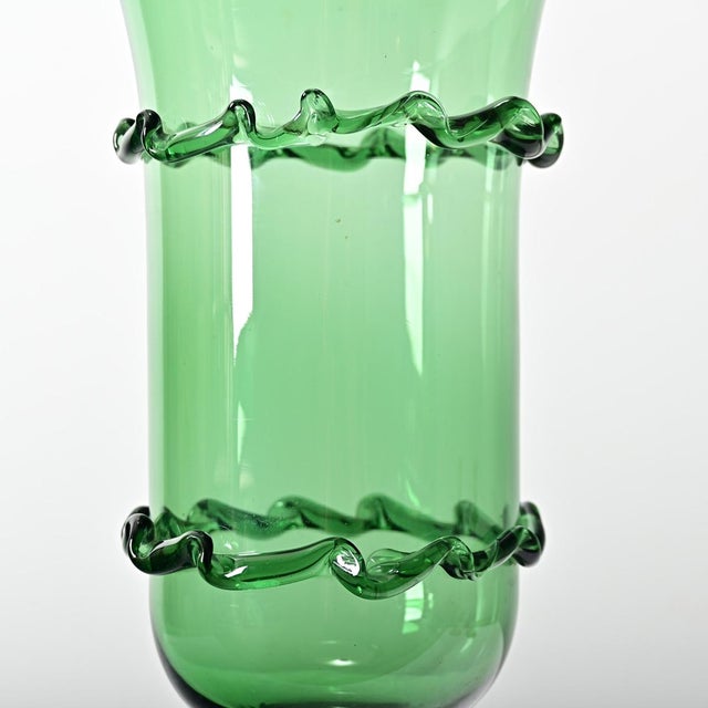 French Vintage 20th Century Large Glass Vase For Sale In Baton Rouge - Image 6 of 10