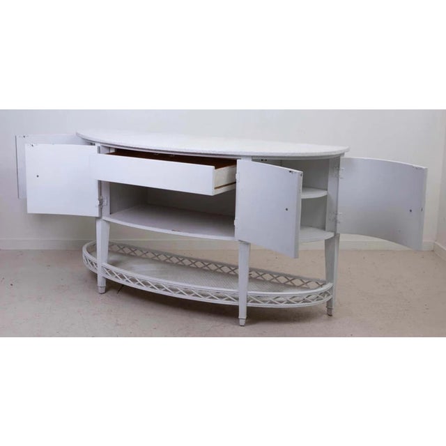 Rattan and Faux Bamboo Credenza or Sideboard Hollywood Regency Style For Sale - Image 4 of 11