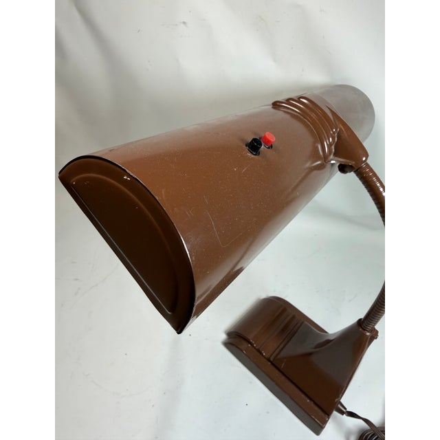 Vintage Art Specialty Co Metal Gooseneck Industrial Desk Lamp For Sale - Image 4 of 10