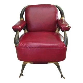 Mid-Century American Steer Horn Chair For Sale