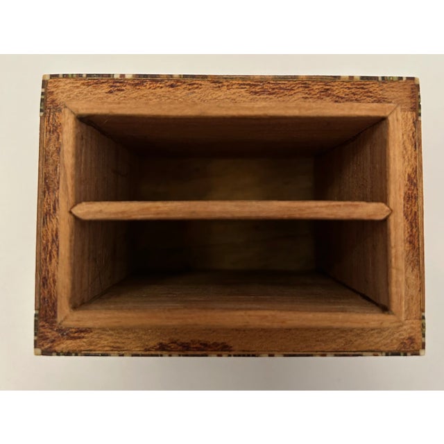 Coffee Early 20th Century Middle Eastern Moroccan Moorish Micro Mosaic Two Compartment Box For Sale - Image 8 of 10