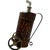 Vintage Brown Faux Croc Golf Caddy Musical Cocktail Decanter Bottle & Holder For Sale