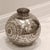 Glass Vintage Antique Mercury Glass Vase With Hand Painted Raised and Textured Gold Leaf Motif For Sale - Image 7 of 8