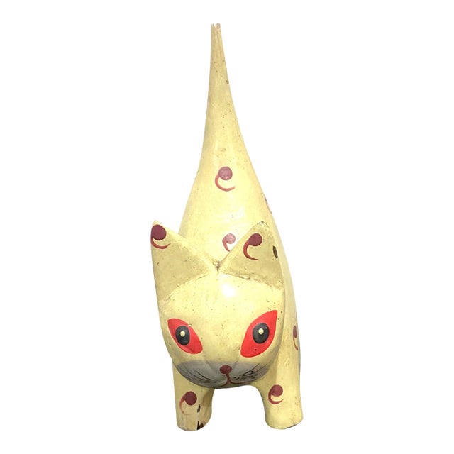 Vintage Folk Art Cat Figure For Sale