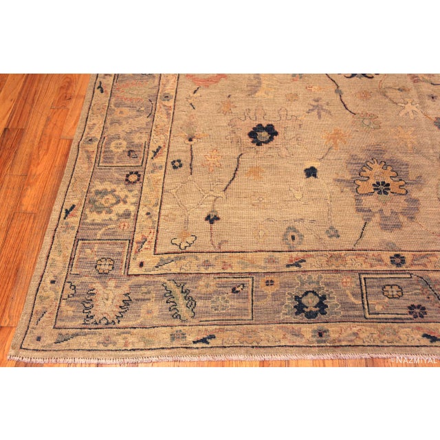 Nazmiyal Collection Modern Decorative Luxurious Oushak Area Rug For Sale - Image 4 of 5