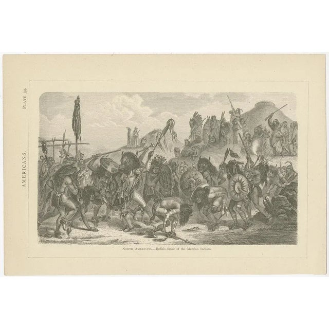 Set of eight antique prints depicting various scenes, figures, and objects of North America and Native Americans. These...