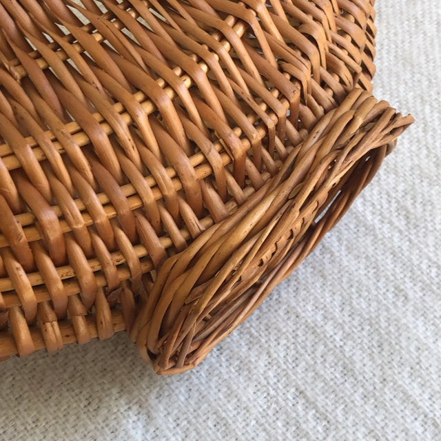 Mid-Century Half Moon Footed Basket For Sale - Image 9 of 13