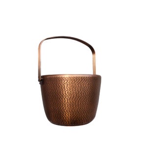 Champagne Bucket or Wine Cooler in Hammered Copper, 1970s For Sale