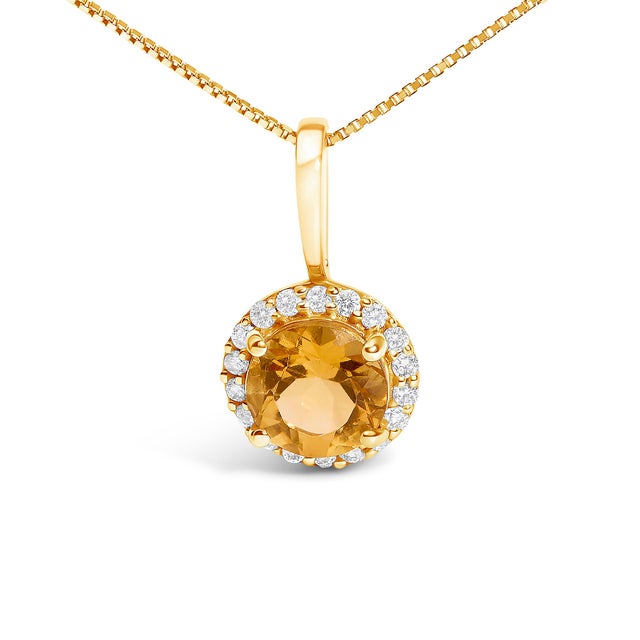 Adorn your neckline with the exquisite allure of this 10K yellow gold pendant necklace, where the warmth of the metal...
