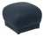 Linen Navy Square Ottoman For Sale