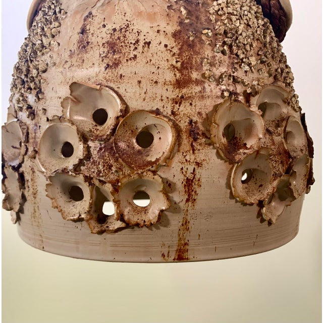 1960s 1960s Salling Keramik Denmark. Brutalist Pendant Lamp. For Sale - Image 5 of 12