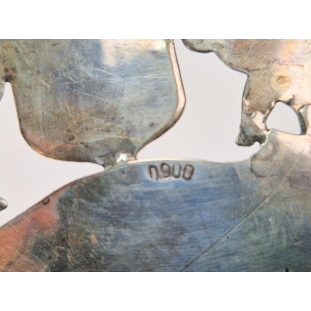 Silver 900 Pure Silver Platter from Florentina, Bogota, Colombia, 1970s For Sale - Image 8 of 18