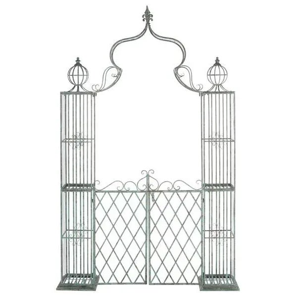 Outdoor Beatrix Arbor - Antique Green For Sale - Image 11 of 11