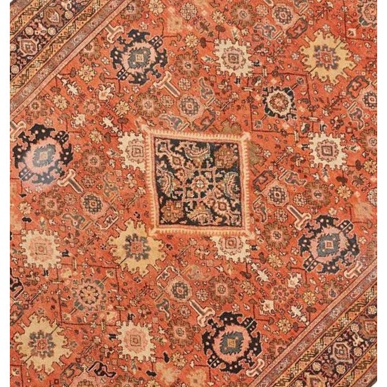 Genuine Hand Knotted Authentic Antique Persian Mahal Rug 12'x 8'10" For Sale - Image 18 of 18