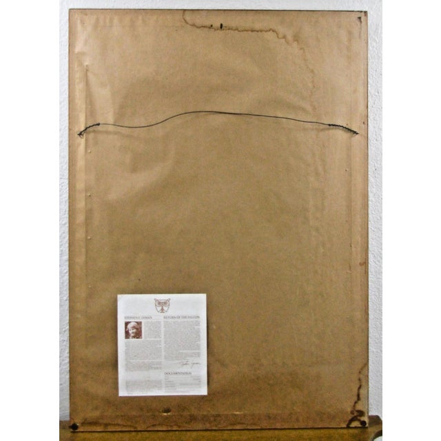 1990s Stephen Lyman Return of the Falcon Limited Edition Print Framed Signed 1205/1500 For Sale - Image 10 of 12