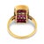 1910s Edwardian Ruby Diamond 18k Yellow Gold Cocktail Ring, Size 7.5 For Sale In Los Angeles - Image 6 of 6
